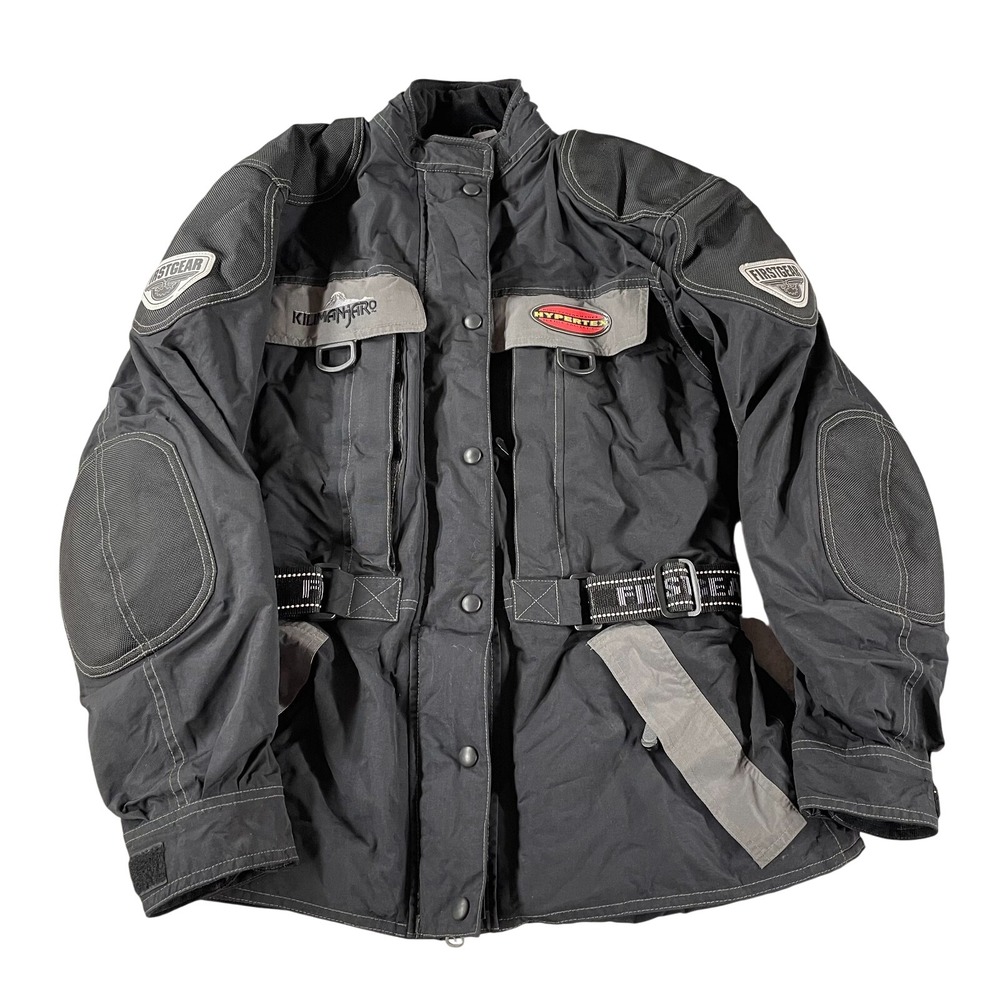 First Gear Motorcycle Jacket Womens Medium M Black Kilimanjaro Full Zip Padded